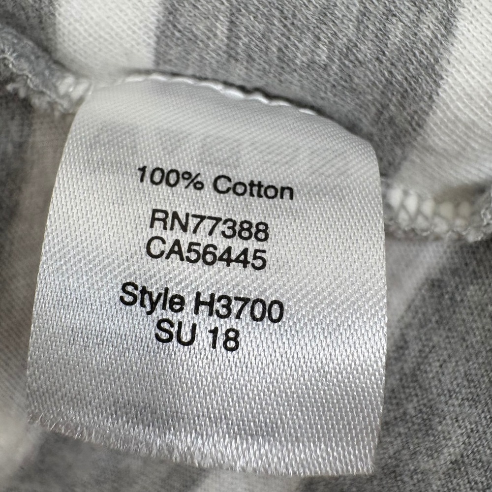 J Crew Striped Open Front Cardigan Sweater Womens Size M Gray White Cotton - Picture 6 of 10